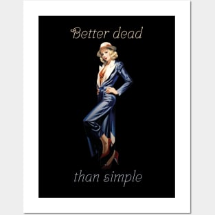 Better dead than simple girl retro vintage Posters and Art